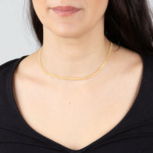 Load image into Gallery viewer, Sterling Silver Gold Plated Fancy 40cm Choker Chain