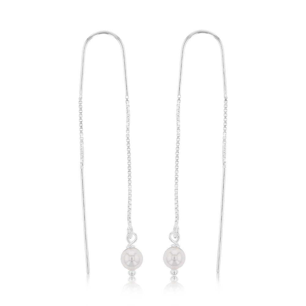 Sterling Silver Pearl Threader Earring Shiels Jewellers