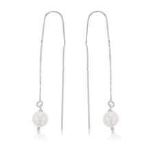 Load image into Gallery viewer, Sterling Silver Single Pearl Threader Earring