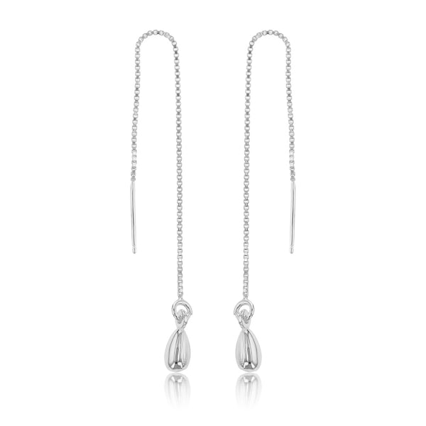 Sterling Silver Tear Drop Threader Earrings Shiels Jewellers