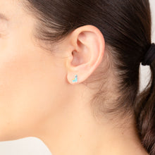 Load image into Gallery viewer, Sterling Silver Blue Llama Stud Earrings