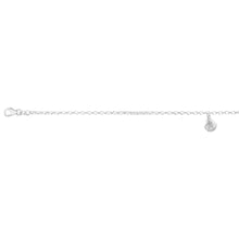 Load image into Gallery viewer, Sterling Silver Sea Shell Charm On 23+2cm Anklet