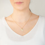 Sterling Silver Gold Plated St Christopher Round Pendant