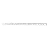 Sterling Silver Patterned Anchor 19cm Bracelet