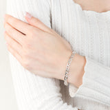 Sterling Silver Patterned Anchor 19cm Bracelet