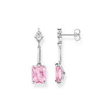 Load image into Gallery viewer, Thomas Sabo Sterling Silver Heritage Pink Cubic Zirconia Drop Earrings