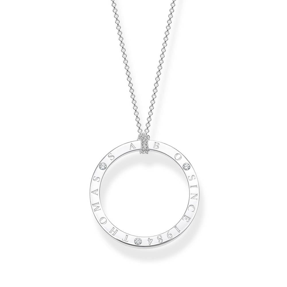 Thomas Sabo Sterling Silver Sparkling Circles T S 1984 90cm Chain