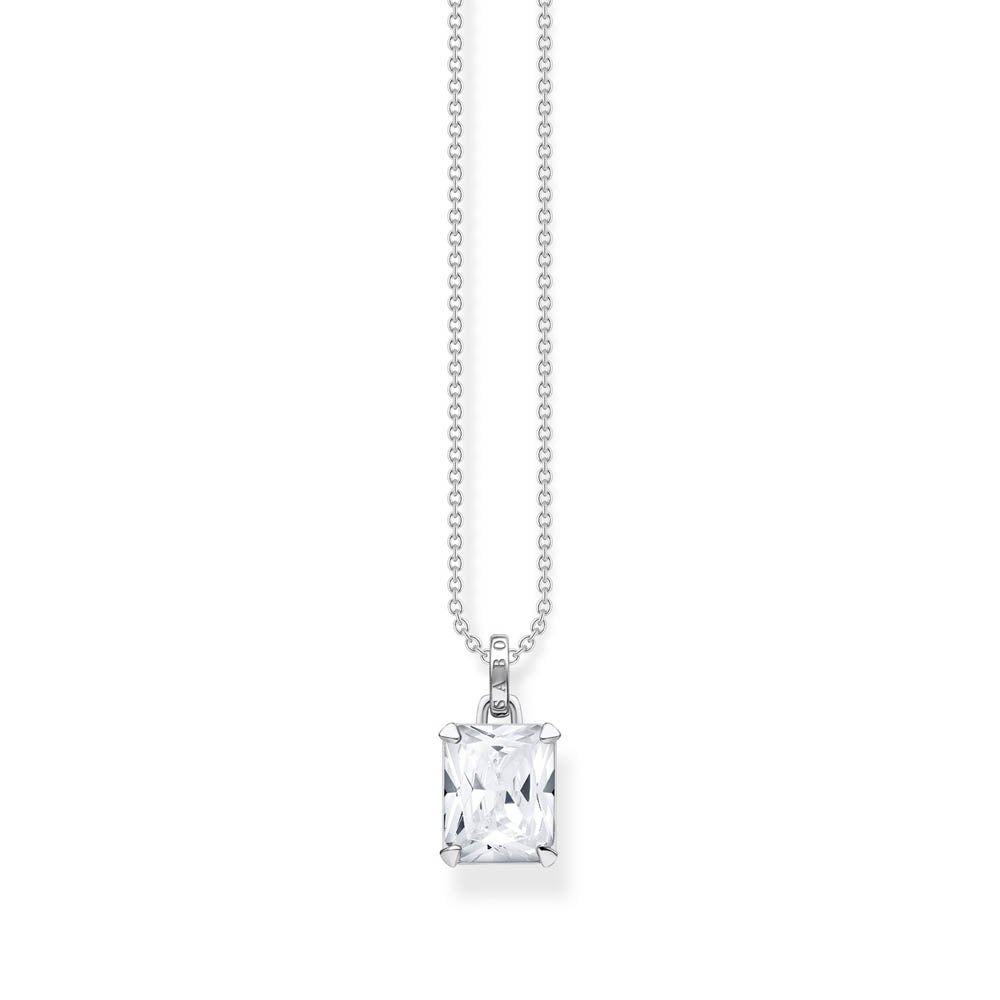 Thomas Sabo Sterling Silver Heritage Cubic Zirconia Pendant 45cm Chain