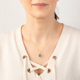 Sterling Silver Gold Plated Round Initial "C" Pendant On 45cm Chain