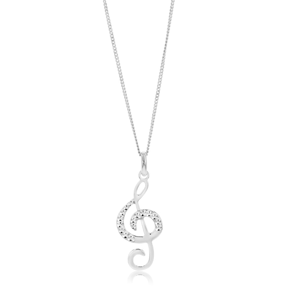 Sterling Silver Textured Music Note Pendant – Shiels Jewellers