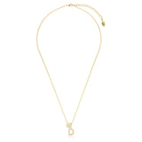 Georgini Sterling Silver Gold Plated Luxury Letters D Pendant On Chain