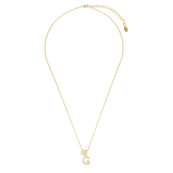 Georgini Sterling Silver Gold Plated Luxury Letters G Pendant On Chain