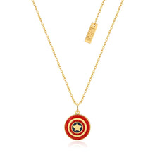 Load image into Gallery viewer, Disney Sterling silver 14ct Gold Plated Captain America Enamel Pendant 45cm Chain