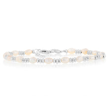 Load image into Gallery viewer, Sterling Silver Beads And Fresh Water Pearls 17+3cm Bracelets