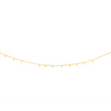 Sterling Silver Gold Plated Star Charms On 32+10cm Chain