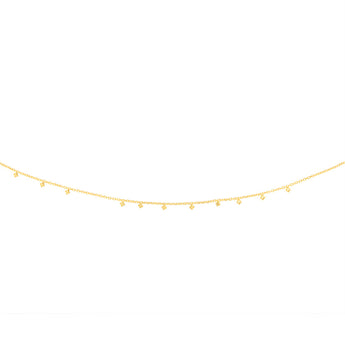 Sterling Silver Gold Plated Star Charms On 32+10cm Chain