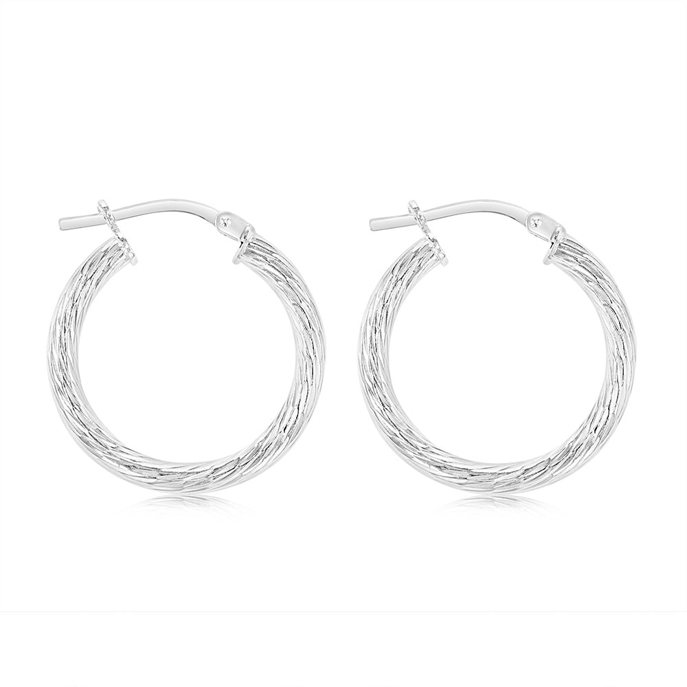 925 Sterling Silver Plain Polished 8mm Wide Flat Hoop Earrings - Choice 925 Sterling Silver Plain Polished 8mm Wide Flat Hoop Earrings - Choice