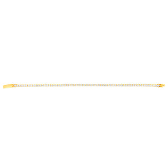 Sterling Silver Gold Plated Zirconia Tennis 19cm Bracelet