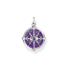 Load image into Gallery viewer, Thomas Sabo Sterling Silver Cosmic Amulet Purple CZ Eye Pendant