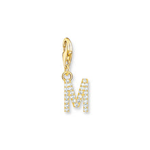 Load image into Gallery viewer, Thomas Sabo Gold Plated Sterling Silver Charmista Letter &quot;M&quot; Charm