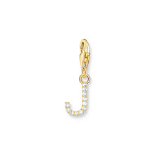 Load image into Gallery viewer, Thomas Sabo Gold Plated Sterling Silver Charmista CZ Letter &quot;J&quot; Charm