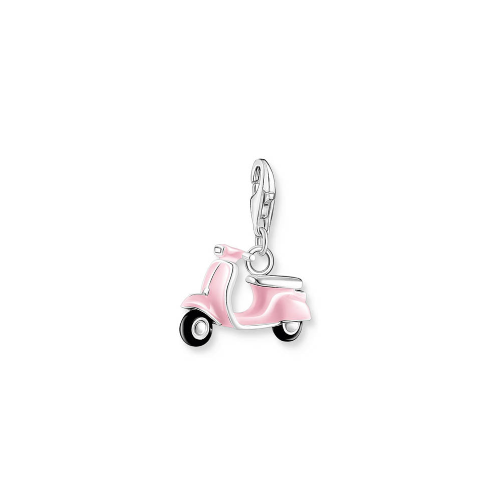 Thomas Sabo Sterling Silver Charmista Scooter Pink Charm