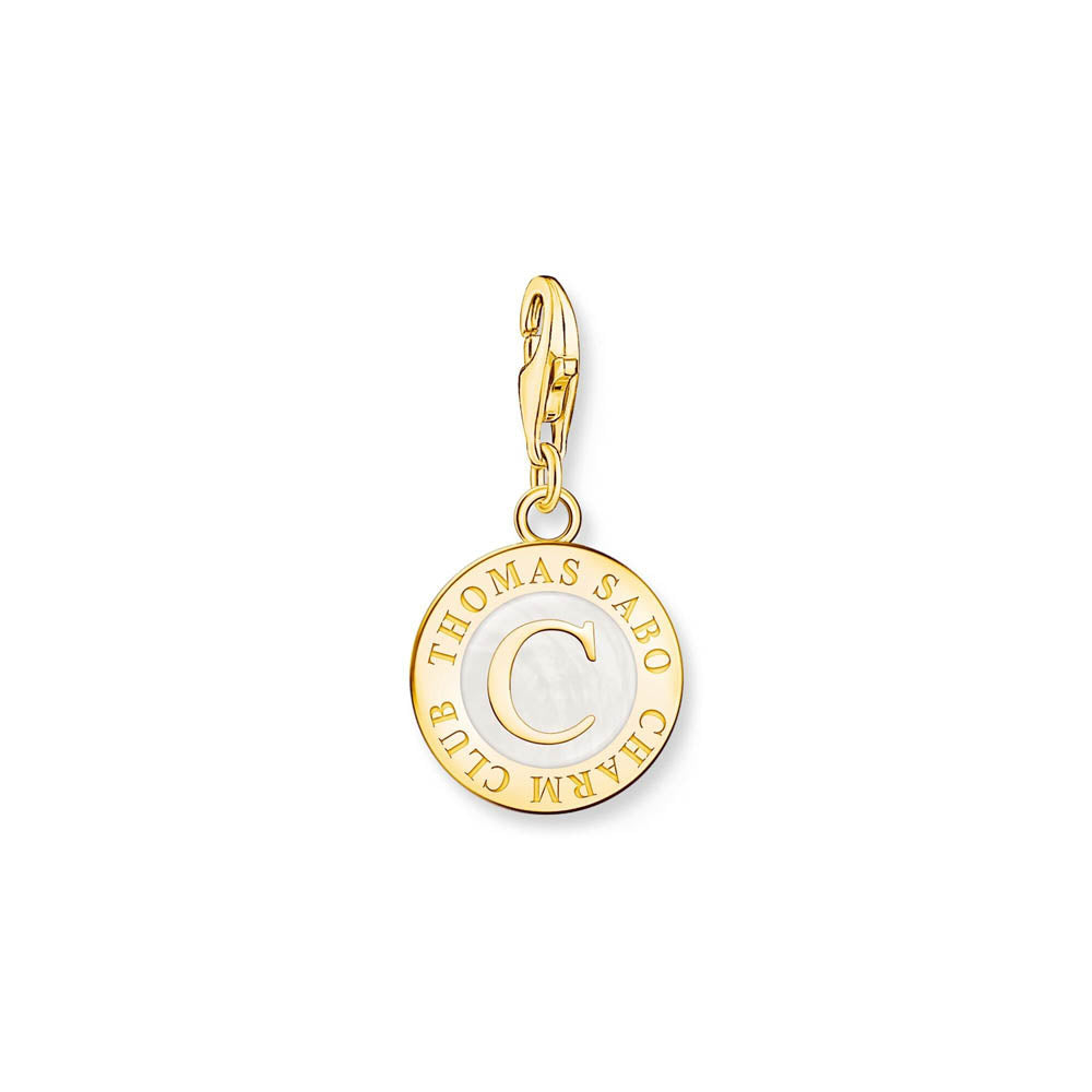 Thomas Sabo Gold Plated Sterling Silver Charmista MOP Member Coin