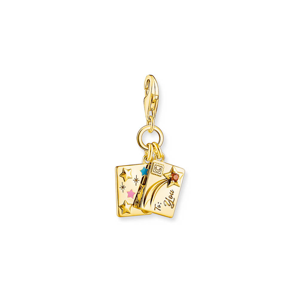 Thomas Sabo Gold Plated Sterling Silver Charmista Wish Upon A Star Letter Charm