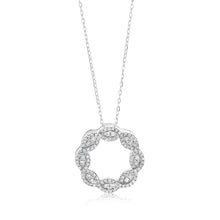 Load image into Gallery viewer, Sterling Silver Zirconia Circle Of Life Pendant On Chain