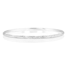 Load image into Gallery viewer, Sterling Silver 3mm Patterned 65mm Bangle