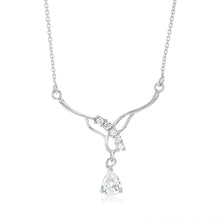 Load image into Gallery viewer, Sterling Silver Zirconia Fancy Pendant On Chain