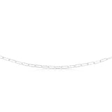 Sterling Silver Textured Paperclip 60 Gauge 45cm Chain