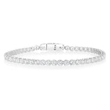 Sterling Silver White Zirconia 19cm Tennis Bracelet