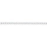 Sterling Silver White Zirconia 19cm Tennis Bracelet
