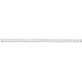 Sterling Silver White Zirconia 19cm Tennis Bracelet