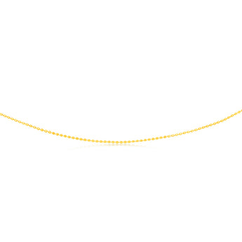 Sterling Silver Gold Plated Diamond Cut Fancy 42+4.5cm Chain