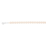 Sterling Silver Simulated Pearls 19cm Chain