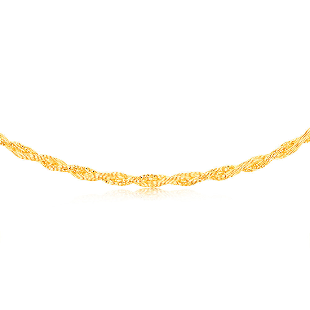 Sterling Silver Gold Plated Memory Omega 42+3cm Chain– Shiels Jewellers