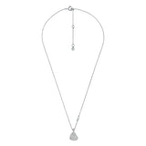 Michael Kors Sterling Silver Pave Heart Pendant On Chain