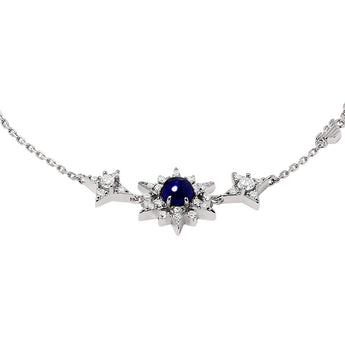 Emporio Armani Sterling Silver Starry Night Zirconia & Blue Stone Pave Bracelet