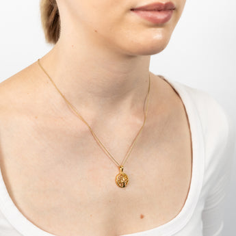 Sterling Silver Gold Plated Tree Of Life Pendant