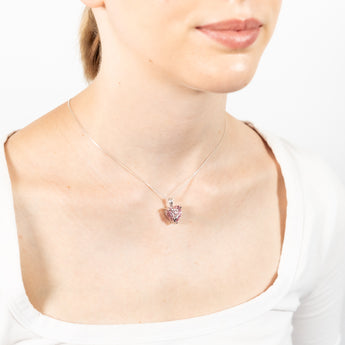 Sterling Silver Pink Heart Cubic Zirconia Pendant – Shiels Jewellers