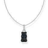 Thomas Sabo Sterling Silver Haribo Black Bear Pendant On 40-45cm Chain