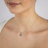 Sterling Silver Rhodium Plated Plain Small 12mm Pendant