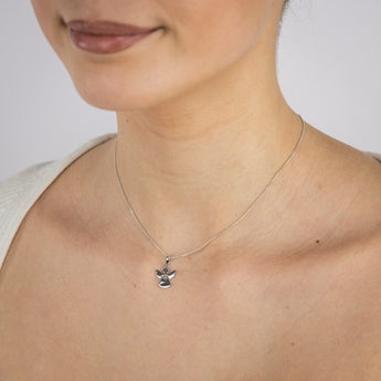 Sterling Silver Rhodium Plated Plain Small 12mm Pendant