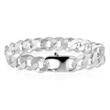 Sterling Silver Flat 300Gauge Curb 23cm Bracelet