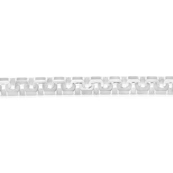 Sterling Silver Greek Design 500 Gauge Box 21cm Bracelet