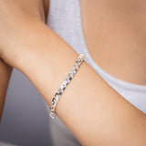 Sterling Silver Greek Design 500 Gauge Box 21cm Bracelet