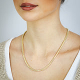 Sterling Silver Gold Plated Fancy 150 Gauge 45cm Chain