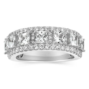 Sterling Silver White Cubic Zirconia Fancy Ring